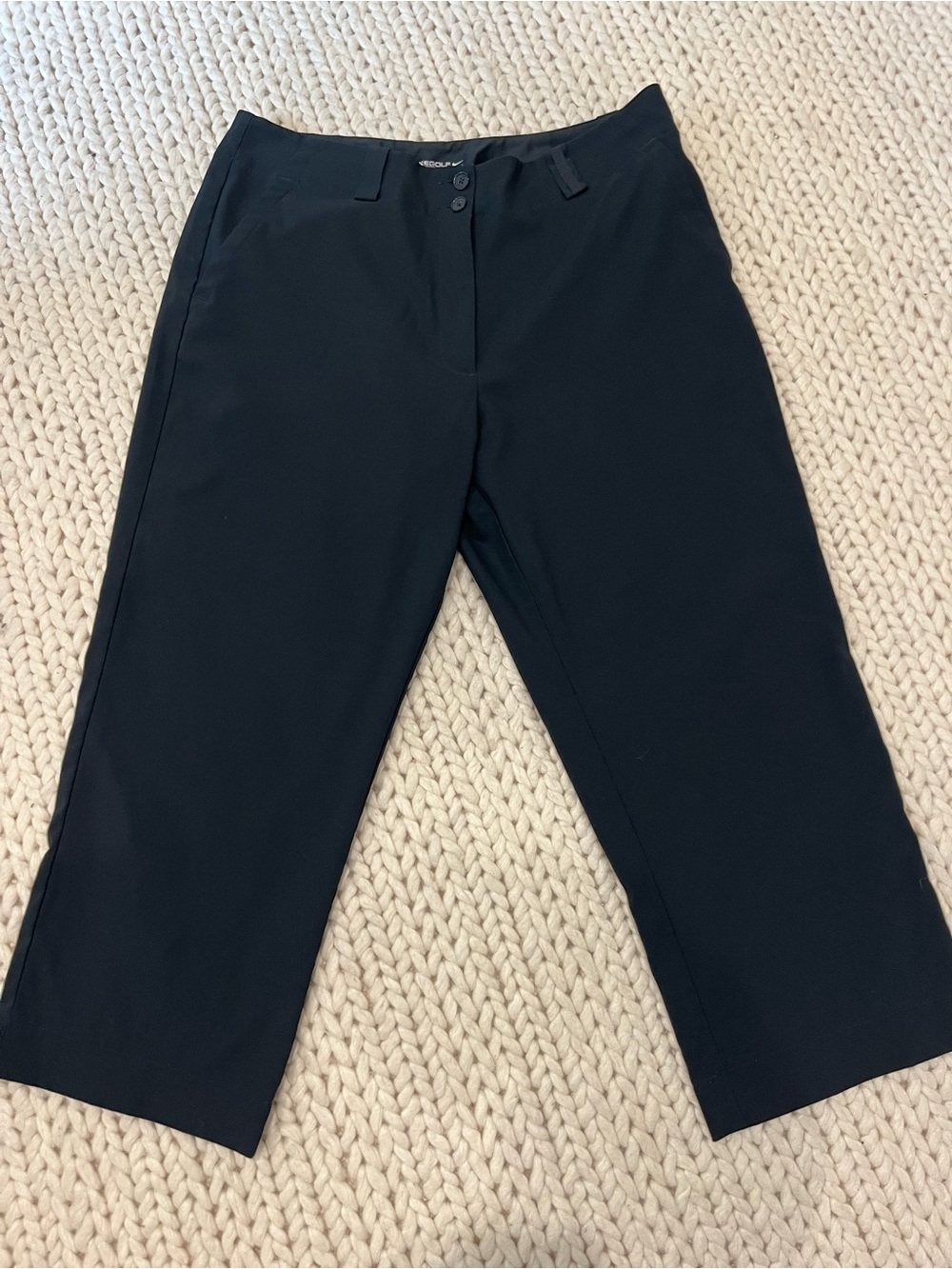 Nike Golf Women’s Fit Dry Black Cropped Golf Pants Pockets size 10